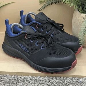 Keen Suede Black Leather Women's Size 9.5W Steel Toe Work Shoes Safety Equipment